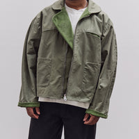 Cawley Waxed Cotton Flying Jacket, Sage