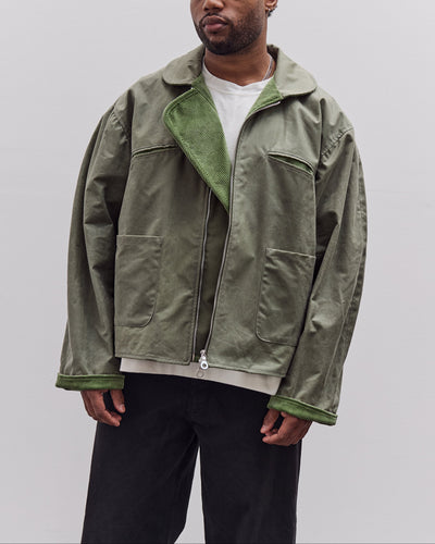 Cawley Waxed Cotton Flying Jacket, Sage