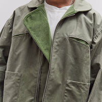 Cawley Waxed Cotton Flying Jacket, Sage