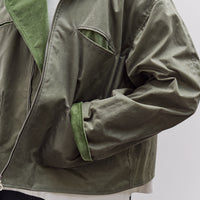 Cawley Waxed Cotton Flying Jacket, Sage