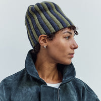 Pleat Hat, Denim/Apple