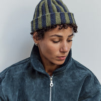 Pleat Hat, Denim/Apple
