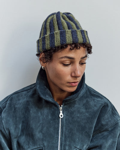 Pleat Hat, Denim/Apple
