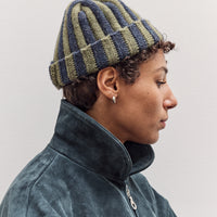 Pleat Hat, Denim/Apple