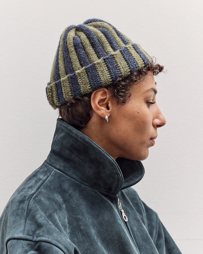 Pleat Hat, Denim/Apple