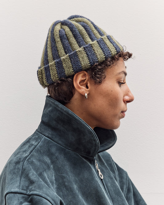 Pleat Hat, Denim/Apple