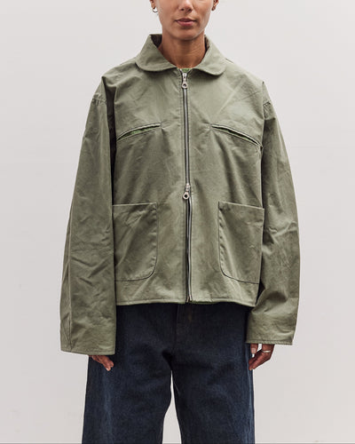 Waxed Cotton Flying Jacket, Sage