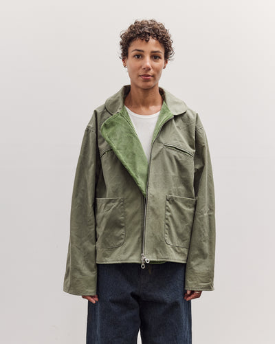Waxed Cotton Flying Jacket, Sage