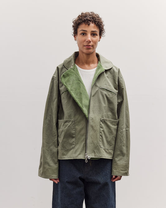Waxed Cotton Flying Jacket, Sage