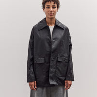 Waxed Cotton Amis Mac Jacket, Black