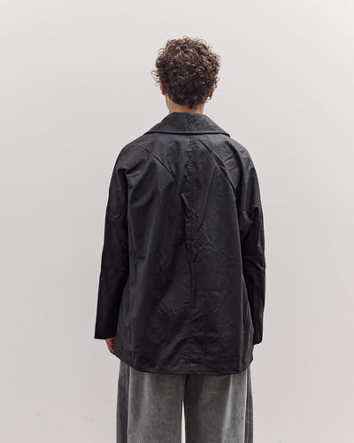 Waxed Cotton Amis Mac Jacket, Black