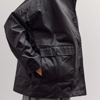 Waxed Cotton Amis Mac Jacket, Black