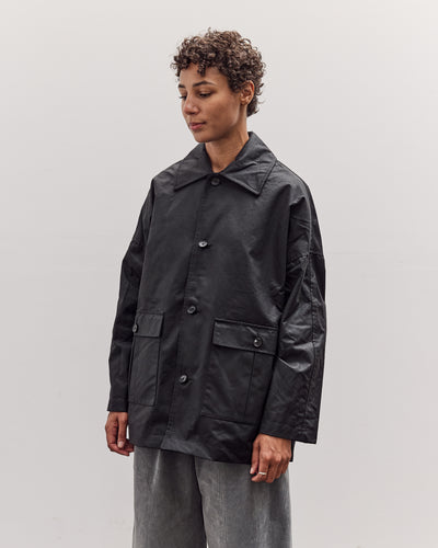 Waxed Cotton Amis Mac Jacket, Black