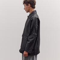 Waxed Cotton Amis Mac Jacket, Black