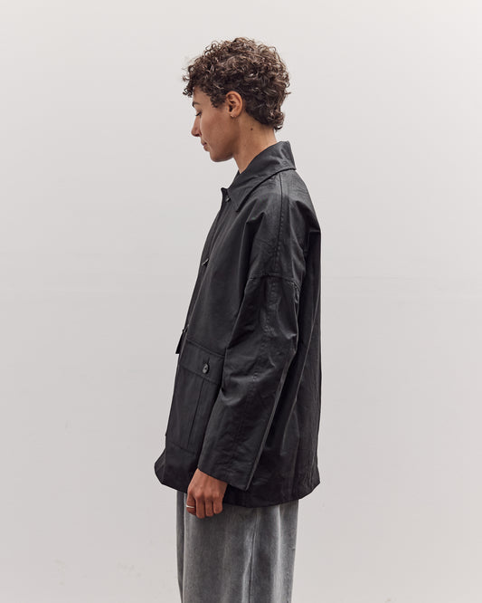 Waxed Cotton Amis Mac Jacket, Black