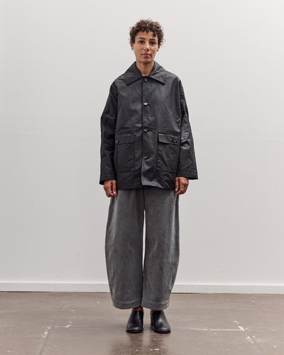 Waxed Cotton Amis Mac Jacket, Black