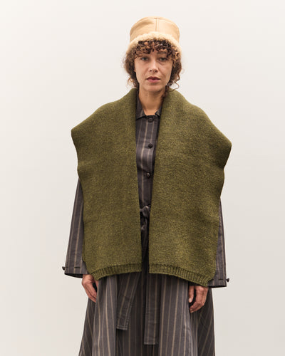 Cawley British Merino Wool Scarf, Moss