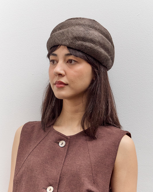 Cawley Brookes Boswell Straw Hat, Chocolate