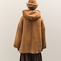 Cawley Curly Suede Reversible Holland Coat, Tan