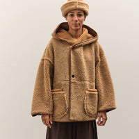 Cawley Curly Suede Reversible Holland Coat, Tan
