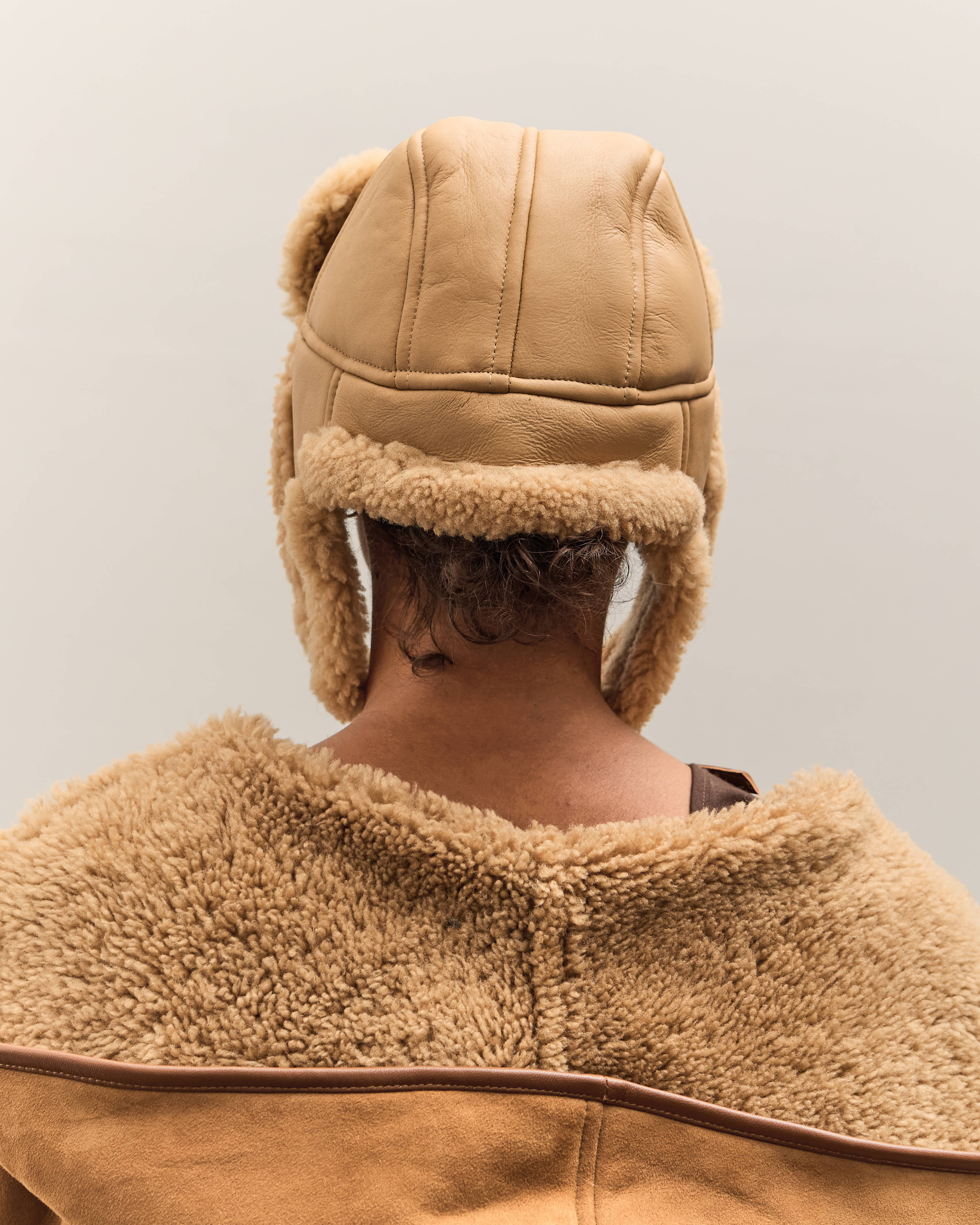 Zavelio Aviator Trapper Ushanka Hat – Genuine Leather & Shearling Sheepskin Fur – Brown