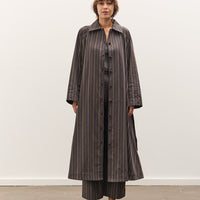 Cawley Japanese Mugwasher Stripe Cotton Kit Dress, Greys