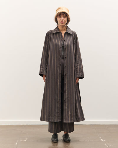 Cawley Japanese Mugwasher Stripe Cotton Kit Dress, Greys