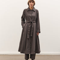 Cawley Japanese Mugwasher Stripe Cotton Kit Dress, Greys