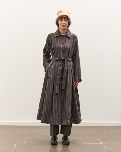 Cawley Japanese Mugwasher Stripe Cotton Kit Dress, Greys