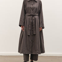 Cawley Japanese Mugwasher Stripe Cotton Kit Dress, Greys