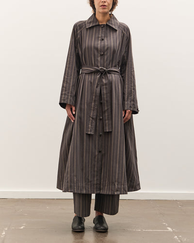 Cawley Japanese Mugwasher Stripe Cotton Kit Dress, Greys