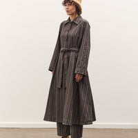 Cawley Japanese Mugwasher Stripe Cotton Kit Dress, Greys