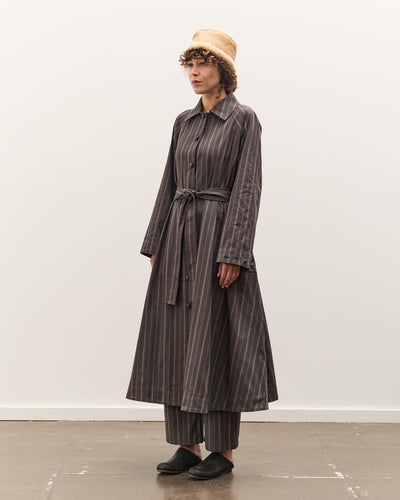 Cawley Japanese Mugwasher Stripe Cotton Kit Dress, Greys