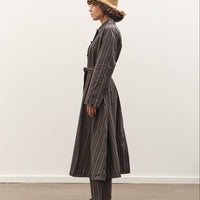 Cawley Japanese Mugwasher Stripe Cotton Kit Dress, Greys