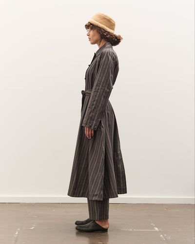 Cawley Japanese Mugwasher Stripe Cotton Kit Dress, Greys