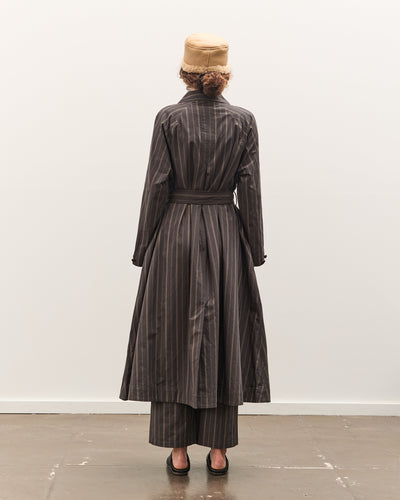 Cawley Japanese Mugwasher Stripe Cotton Kit Dress, Greys