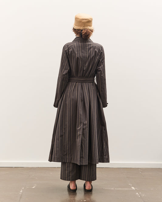 Cawley Japanese Mugwasher Stripe Cotton Kit Dress, Greys
