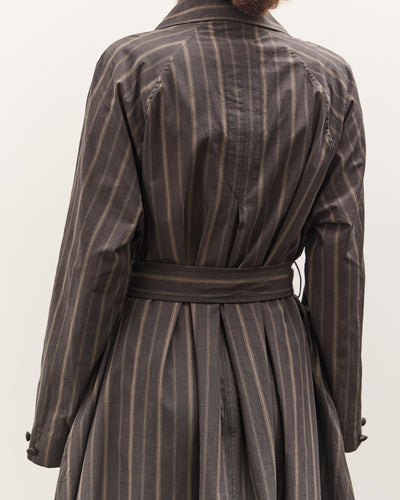 Cawley Japanese Mugwasher Stripe Cotton Kit Dress, Greys