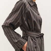 Cawley Japanese Mugwasher Stripe Cotton Kit Dress, Greys