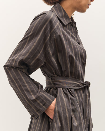 Cawley Japanese Mugwasher Stripe Cotton Kit Dress, Greys