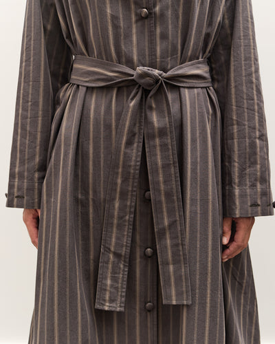 Cawley Japanese Mugwasher Stripe Cotton Kit Dress, Greys