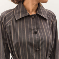 Cawley Japanese Mugwasher Stripe Cotton Kit Dress, Greys