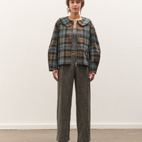 Cawley Japanese Textured Linen Georgia Trouser, Charcoal