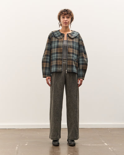 Cawley Japanese Textured Linen Georgia Trouser, Charcoal