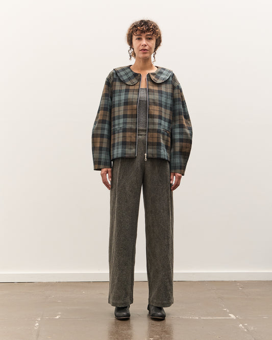 Cawley Japanese Textured Linen Georgia Trouser, Charcoal