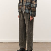 Cawley Japanese Textured Linen Georgia Trouser, Charcoal