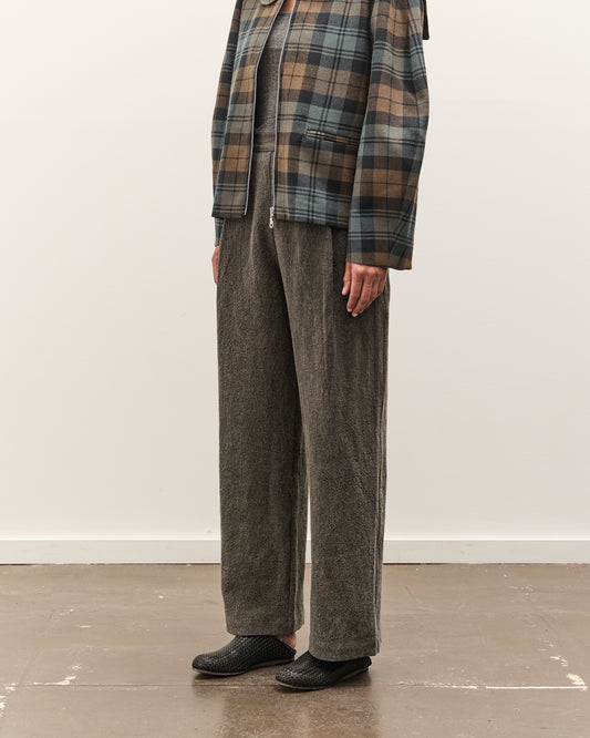 Cawley Japanese Textured Linen Georgia Trouser, Charcoal