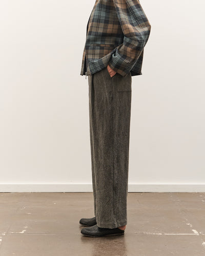 Cawley Japanese Textured Linen Georgia Trouser, Charcoal