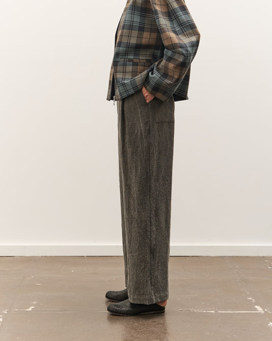 Cawley Japanese Textured Linen Georgia Trouser, Charcoal