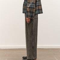 Cawley Japanese Textured Linen Georgia Trouser, Charcoal